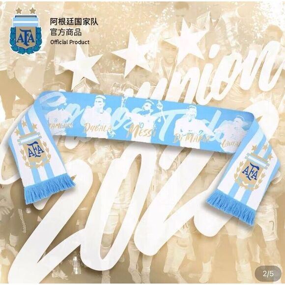 Argentina 2022 FIFA World Cup Champions Qatar Scarf Messi ( 5 scarfs $14.99) - Picture 5 of 5